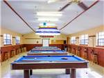 A row of pool tables at CASA DEL VALLE RV RESORT - thumbnail