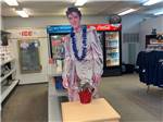 Elvis standee greeting guests at MEMPHIS GRACELAND RV PARK & CAMPGROUND - thumbnail