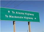 The road sign to the Alaska and Mackenzie highways at SHERK'S RV PARK - thumbnail