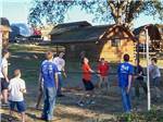 Group of people playing volleyball at ANGELS CAMP RV RESORT - thumbnail