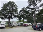A row of RV sites with trees at TRAVELCENTERS OF AMERICA RV PARK - thumbnail