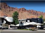 A couple of fifth-wheel trailers at SPANISH TRAIL RV PARK - thumbnail