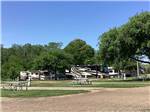 A line of picnic tables at the RV sites at AMERISTAR CASINO & RV PARK - thumbnail