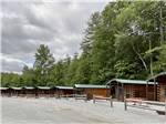 A row of rental log cabins at COLD SPRINGS CAMP RESORT - thumbnail