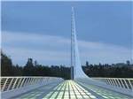 The Sundial Bridge that spans the Sacramento River in Redding, at MOUNTAIN GATE RV PARK - thumbnail