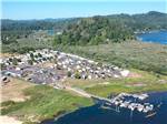 Aerial view of the resort and marina at OSPREY POINT RV RESORT - thumbnail