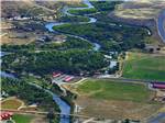 Magnificent aerial view of campground at THE LONGHORN RANCH LODGE AND RV RESORT - thumbnail
