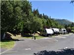 A row of back in RV sites at GORGE BASE CAMP RV PARK - thumbnail