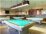 Pool tables in game room at FAR HORIZONS RV RESORT - thumbnail