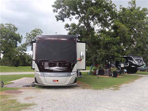 A motorhome parked in an RV site at CECIL BAY RV PARK