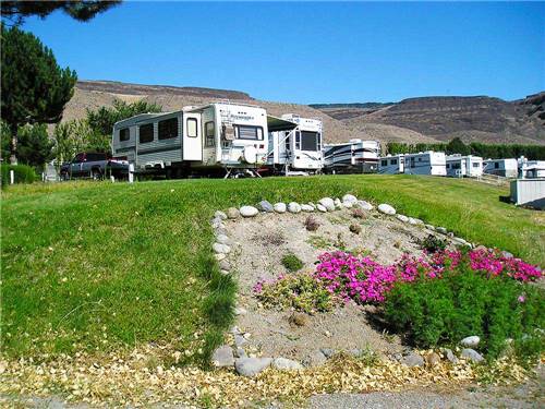 Trailers and RVs camping at THOUSAND TRAILS CRESCENT BAR