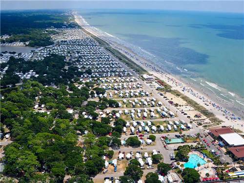 Aerial view over campground at MYRTLE BEACH CAMPGROUNDS