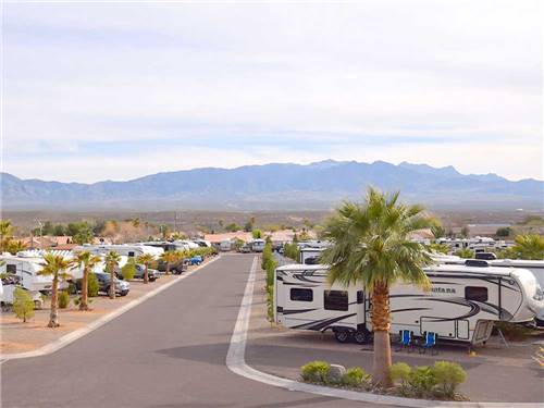 Aerial view over campground at SUN RESORTS RV PARK