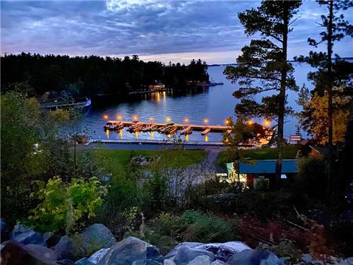 Evening view overlooking the water at PINES OF KABETOGAMA RESORT