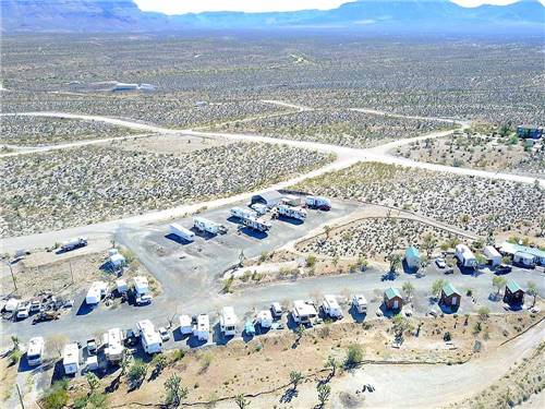 An aerial view of the campsites at MEADVIEW RV PARK & COZY CABINS