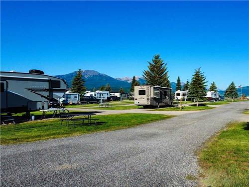 RVs parked on-site at VALLEY VIEW RV PARK