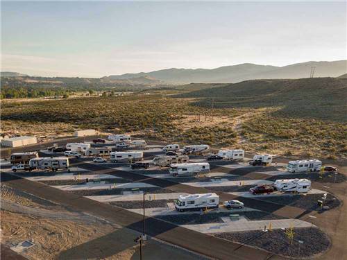 An aerial view of the campsites at 12 TRIBES OMAK CASINO HOTEL & RV PARK