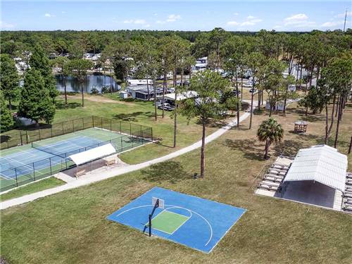 Overhead view of the property at CAMP INN RV RESORT