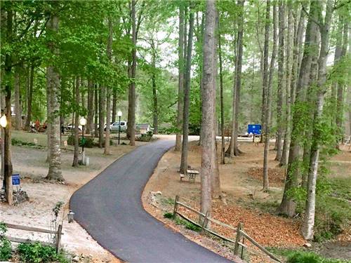 Road leading into campground at LAKE MYERS RV RESORT