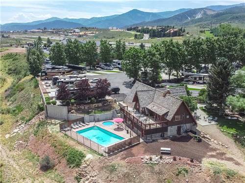 Aerial view of campground at PARK CITY RV RESORT