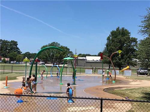 Kids playing in the splash zone at MINEOLA CIVIC CENTER & RV PARK