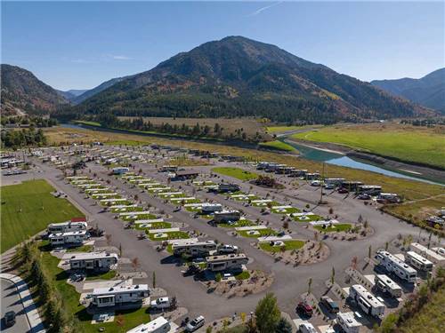 An aerial view of the campground at ALPINE VALLEY RV RESORT