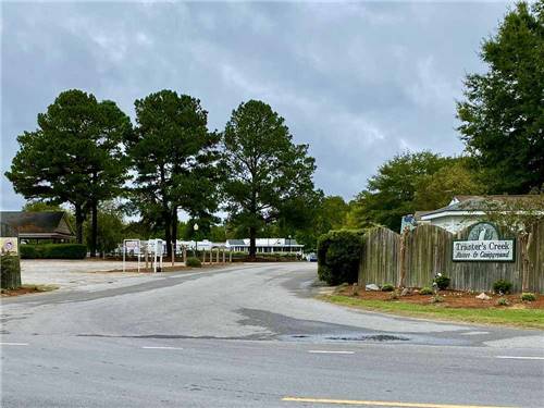 The front entrance road at TRANTER'S CREEK RESORT & CAMPGROUND