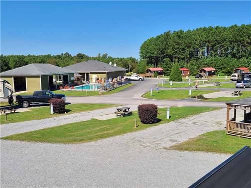 A view of the pool and campsites at THE RV RESORT AT CAROLINA CROSSROADS