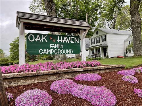 The front entrance sign at OAK HAVEN FAMILY CAMPGROUND
