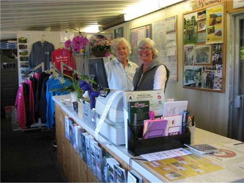 2 staff members in gift shop at POMO RV PARK & CAMPGROUND