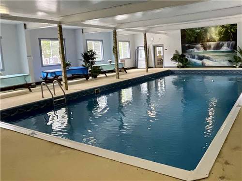The indoor swimming pool at BEECH HILL CAMPGROUND & CABINS
