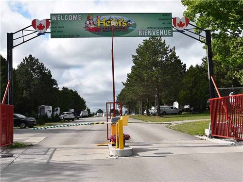 The front entrance sign for Heidi's at HEIDI'S CAMPGROUND