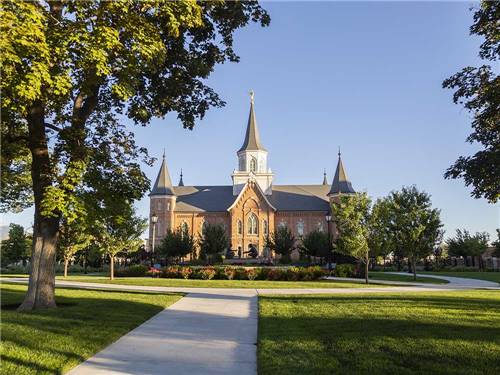 The Provo City Center Temple nearby at LAKESIDE RV CAMPGROUND