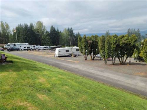 RVs parked on-site at MT ST HELENS RV PARK