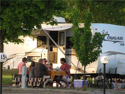 Trailer camping at COEUR D'ALENE RV RESORT