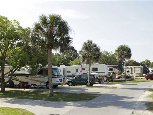RVs and trailers at campground at ENCORE CRYSTAL ISLES