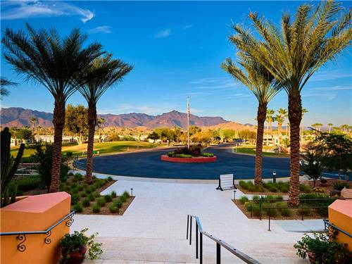 Majestic view from outside main entrance at GOLD CANYON RV & GOLF RESORT