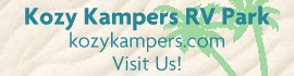 Ad for Kozy Kampers RV Park & Storage