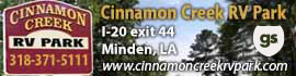 Ad for Cinnamon Creek RV Park
