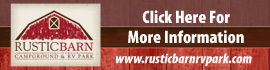 Ad for Rustic Barn Campground & RV Park