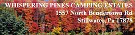 Ad for Whispering Pines Camping Estates