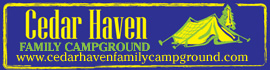Ad for Cedar Haven Family Campground