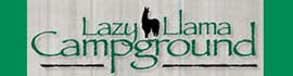 Ad for Lazy Llama Campground