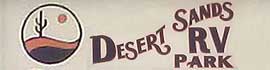 Ad for Desert Sands RV Park