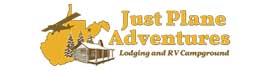 logo for Just Plane Adventures Lodging & Campground