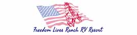 Ad for Freedom Lives Ranch RV Resort