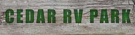 Ad for Cedar RV Park