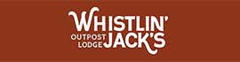 logo for Whistlin' Jack's Outpost Lodge