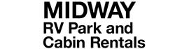 Ad for Midway RV Park and Cabin Rentals