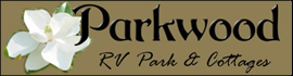 Ad for Parkwood RV Park & Cottages